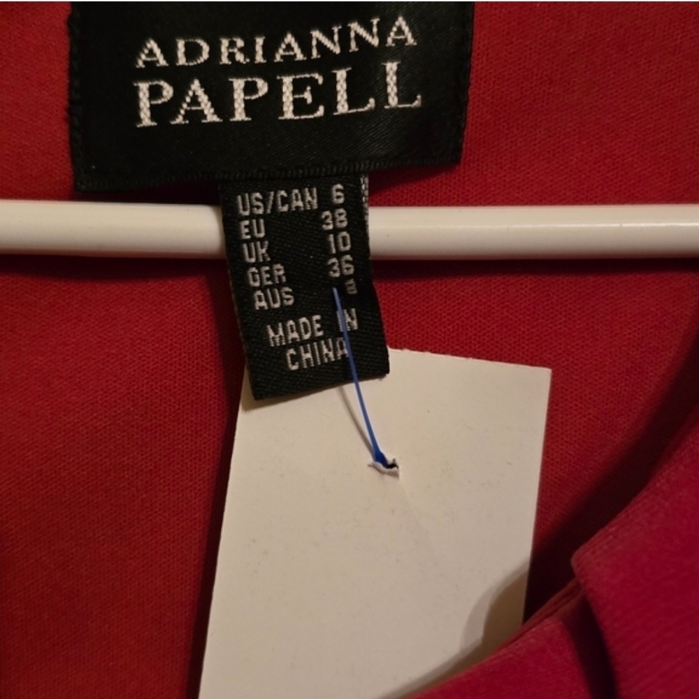 Adrianna Papell Pink Midi Dress with Rosette - Picture 5 of 5